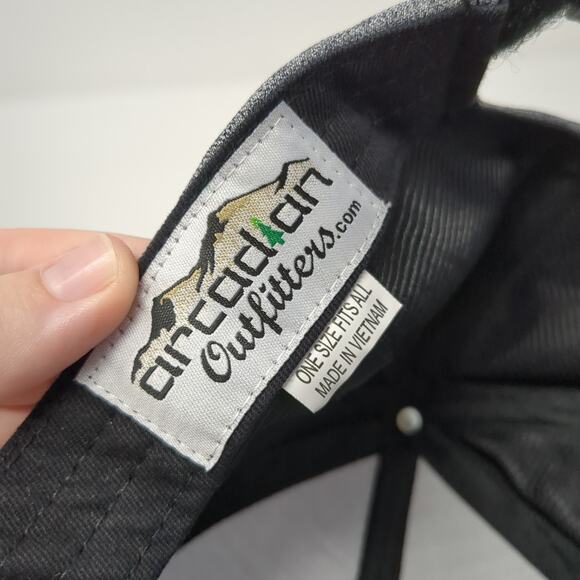 Axe Fire Fighter U.S. Flag Strapback Baseball Cap Gray OS Arcadian Outfitters - Picture 9 of 9